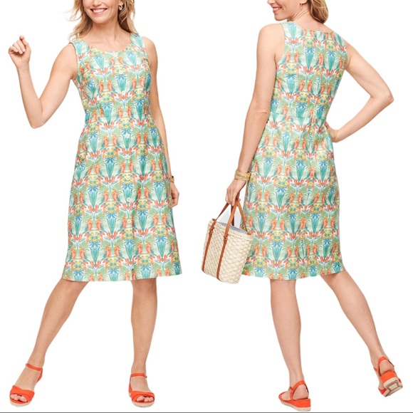 Talbots Dresses & Skirts - NWOT TALBOTS Tropical Print Shift Dress. Size 2